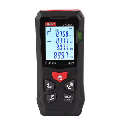 UNI-T LM40e+ पोर्टेबल लेजर दूरी मीटर टेप माप उपकरण