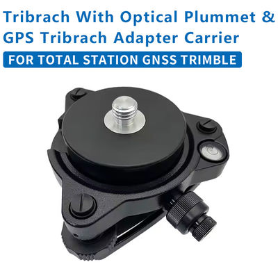 कुल स्टेशन जीएनएसएस TRIMBLE के लिए 5/8X11 धागे के साथ ऑप्टिकल प्लममेट फिक्स्ड एडाप्टर के साथ ब्लैक ट्राइब्राच