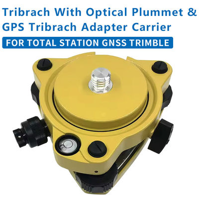 कुल स्टेशन जीएनएसएस TRIMBLE के लिए 5/8X11 धागे के साथ ऑप्टिकल प्लममेट फिक्स्ड एडाप्टर के साथ पीला ट्राइब्राच