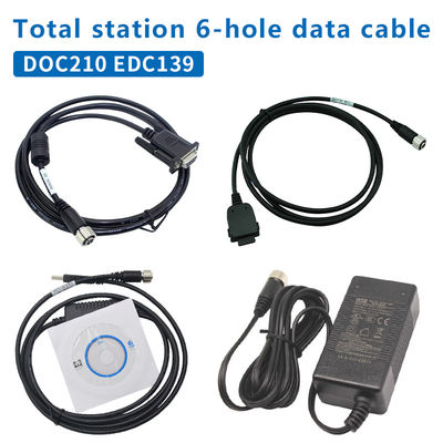 DOC210 EDC139 TOPCON SOKKIA कुल स्टेशनों ES/OS/PS के लिए डेटा केबल पीसी के लिए (Win11) 6 छेद