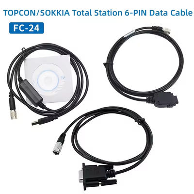 TOPCON SOKKIA कुल स्टेशनों ES/OS/PS के लिए FC-24USB डेटा केबल पीसी के लिए (Win8/10) 6 पिन