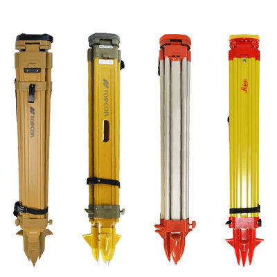 एल्यूमीनियम मिश्र धातु ठोस लकड़ी के कुल स्टेशन इंजीनियरिंग सर्वेक्षण टकराव प्रतिरोधी दूरबीन समर्थन